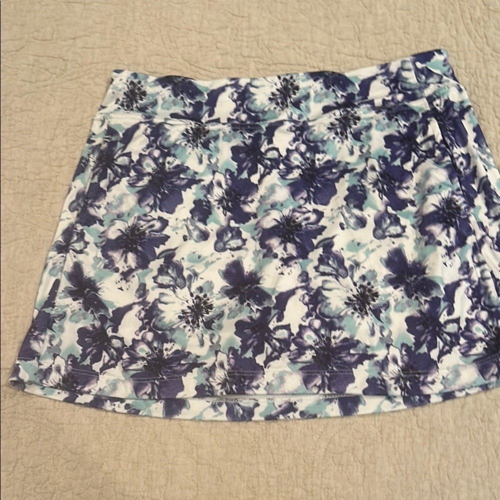 PGA Tour Blue and White Mini Skater Skorts